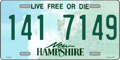 NH license plate 1417149