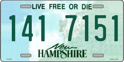 NH license plate 1417151