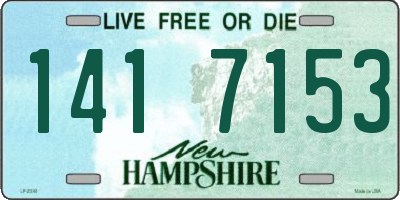 NH license plate 1417153