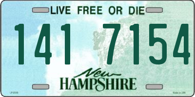 NH license plate 1417154