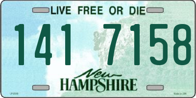 NH license plate 1417158