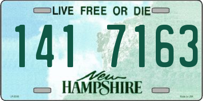 NH license plate 1417163