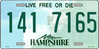 NH license plate 1417165