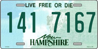 NH license plate 1417167