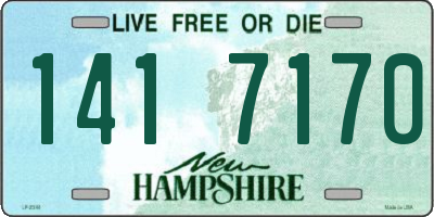 NH license plate 1417170