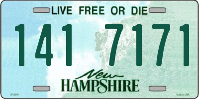 NH license plate 1417171
