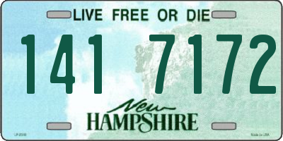 NH license plate 1417172