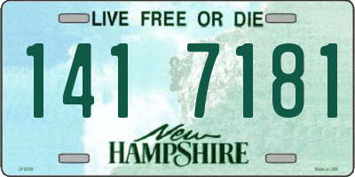 NH license plate 1417181