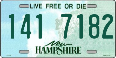 NH license plate 1417182