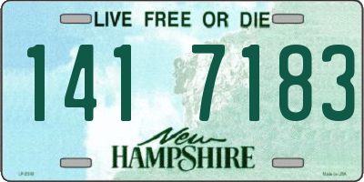 NH license plate 1417183