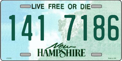 NH license plate 1417186