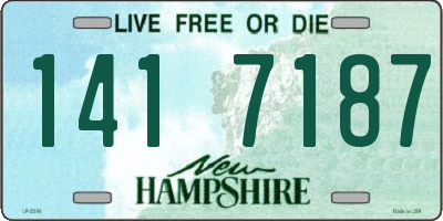 NH license plate 1417187