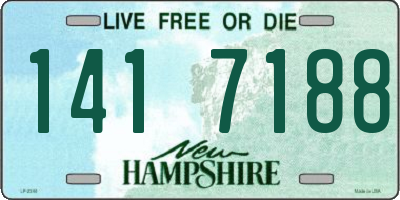 NH license plate 1417188