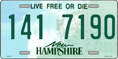 NH license plate 1417190