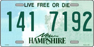 NH license plate 1417192