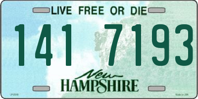 NH license plate 1417193