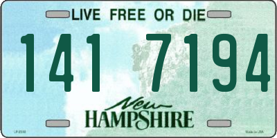 NH license plate 1417194