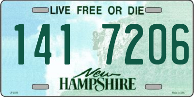 NH license plate 1417206