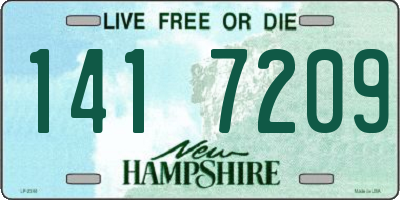 NH license plate 1417209