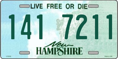 NH license plate 1417211
