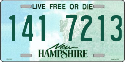 NH license plate 1417213