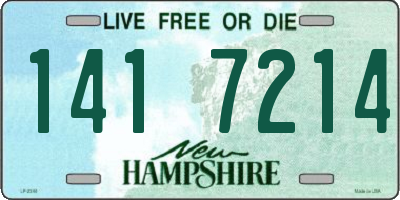 NH license plate 1417214