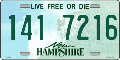 NH license plate 1417216