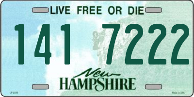 NH license plate 1417222