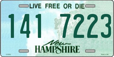 NH license plate 1417223