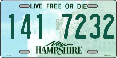 NH license plate 1417232
