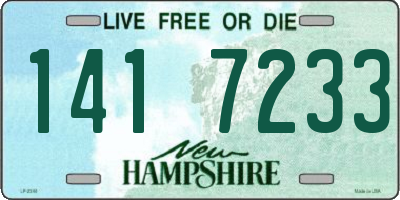 NH license plate 1417233