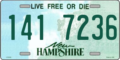 NH license plate 1417236