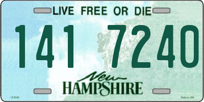 NH license plate 1417240