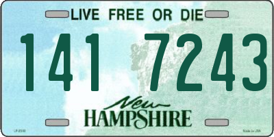 NH license plate 1417243