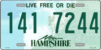 NH license plate 1417244
