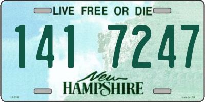 NH license plate 1417247