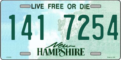 NH license plate 1417254