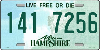 NH license plate 1417256