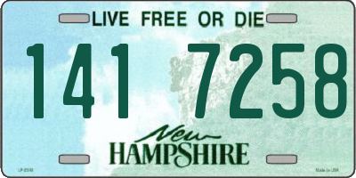 NH license plate 1417258