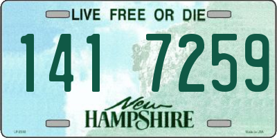 NH license plate 1417259