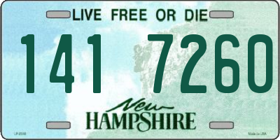 NH license plate 1417260