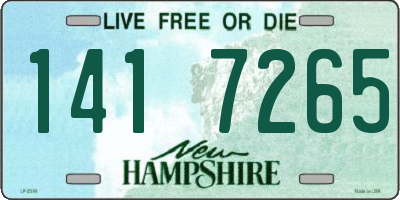 NH license plate 1417265