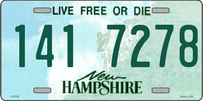 NH license plate 1417278