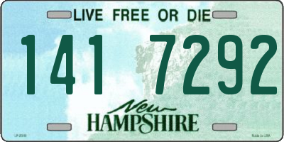 NH license plate 1417292