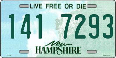 NH license plate 1417293