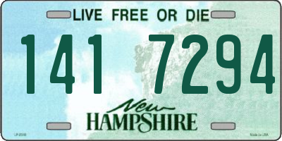 NH license plate 1417294