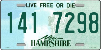 NH license plate 1417298