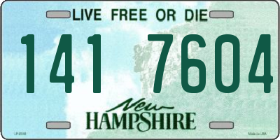 NH license plate 1417604
