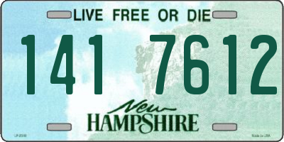 NH license plate 1417612