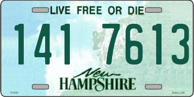 NH license plate 1417613